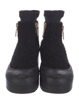 Chanel 2019 Interlocking CC Logo Combat Boots