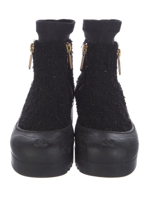 Chanel 2019 Interlocking CC Logo Combat Boots