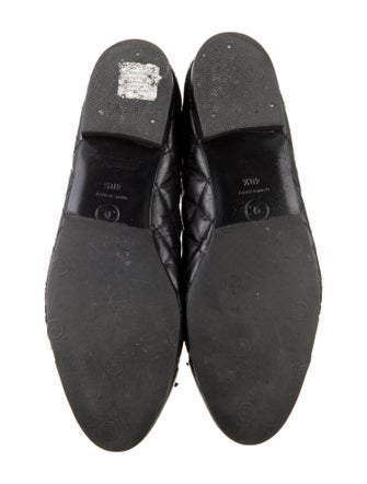 Chanel Interlocking CC Logo Leather Ballet Flats