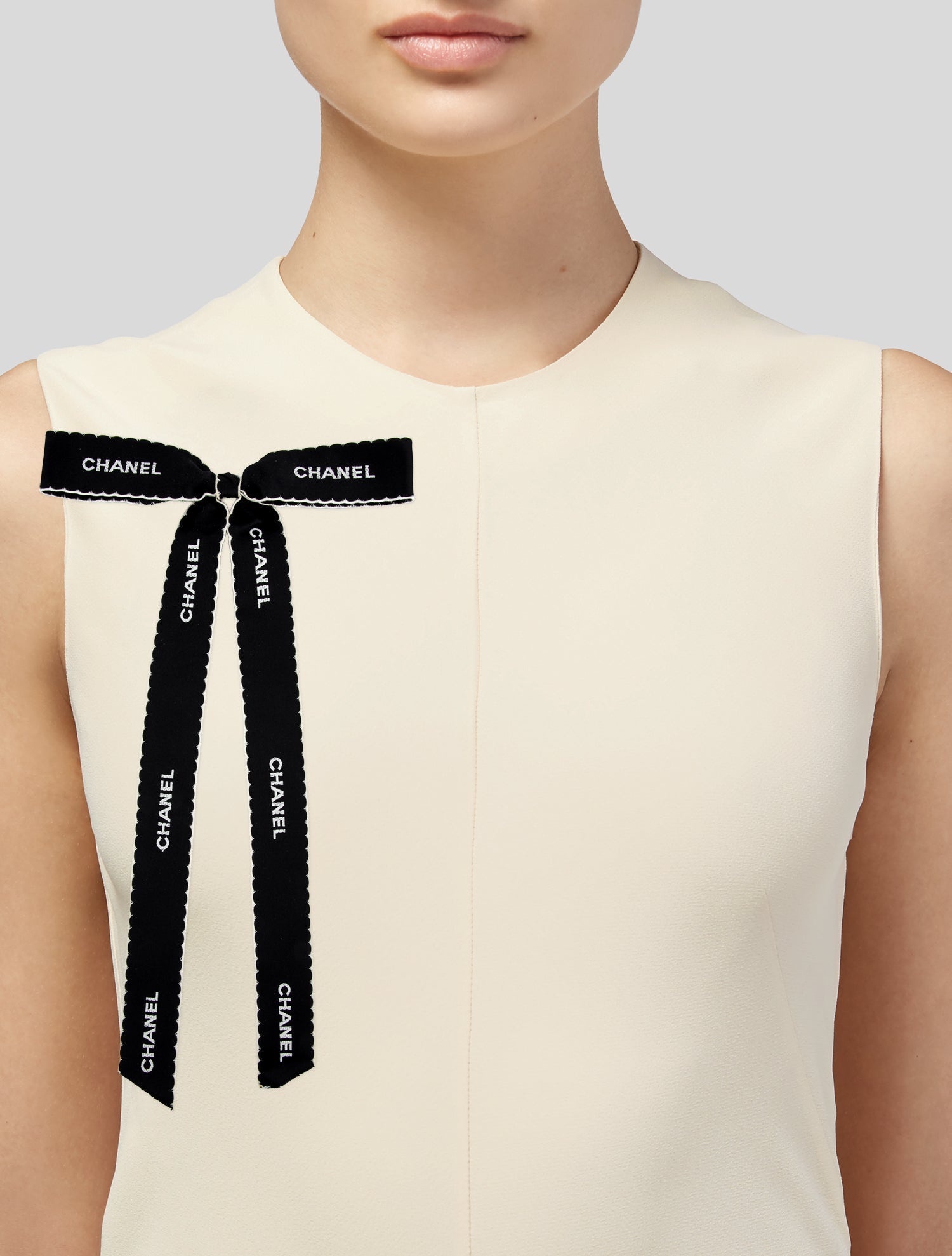 Chanel Vintage Oversized Logo Bow Brooch