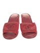 Chanel Interlocking CC Logo Leather Slides