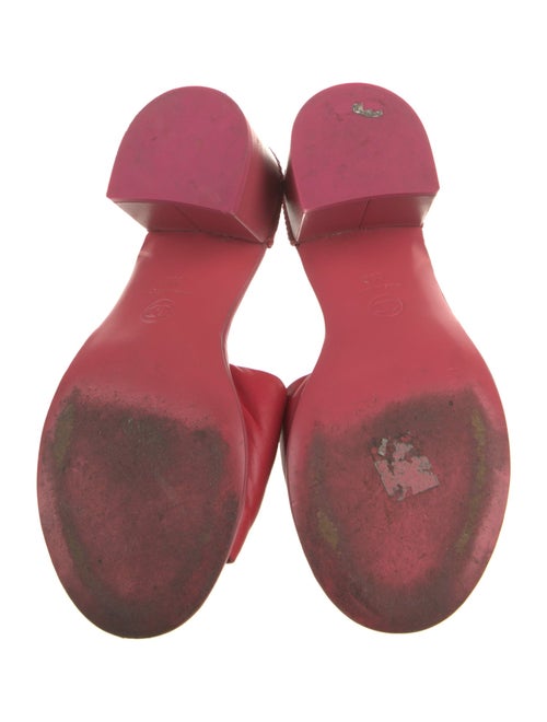 Chanel Interlocking CC Logo Leather Slides