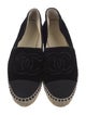 Chanel Interlocking CC Logo Velvet Espadrilles
