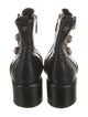 Chanel Interlocking CC Logo Leather Moto Boots