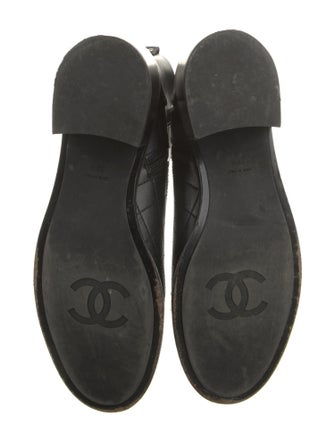 Chanel Interlocking CC Logo Leather Moto Boots