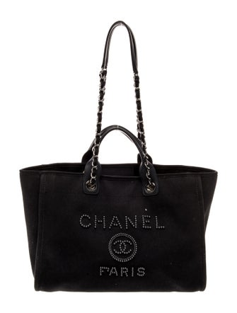 Chanel Medium Studded Deauville Shopping Bag