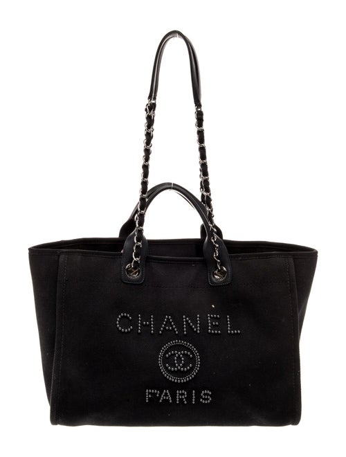 Chanel Medium Studded Deauville Shopping Bag
