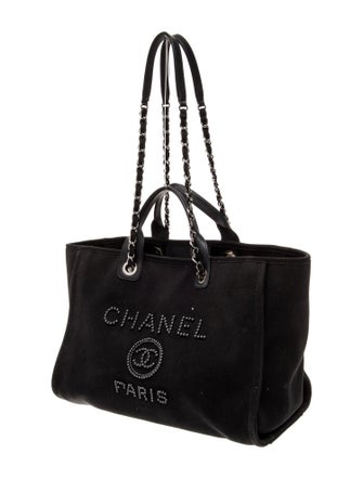 Chanel Medium Studded Deauville Shopping Bag