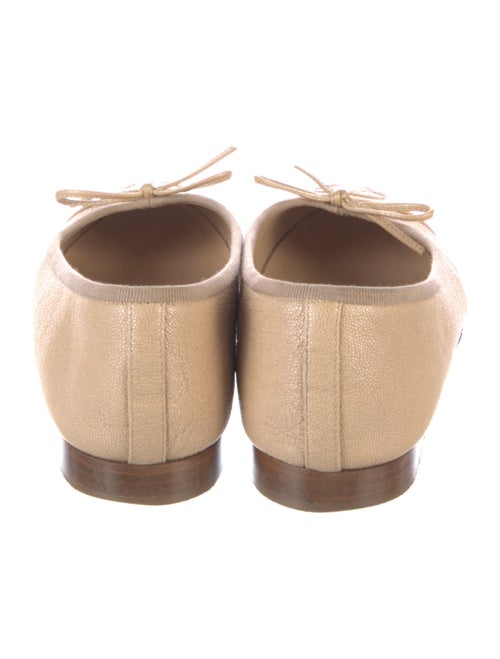 Chanel Interlocking CC Logo Leather Ballet Flats