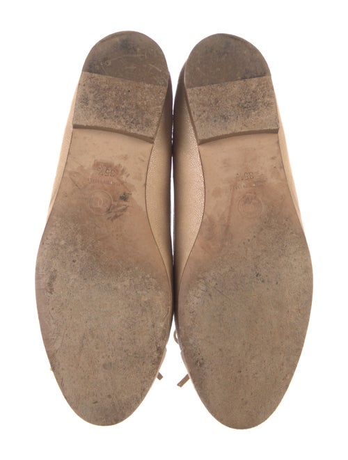 Chanel Interlocking CC Logo Leather Ballet Flats