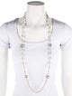 Chanel 2020 Faux Pearl & Strass CC Station Necklace