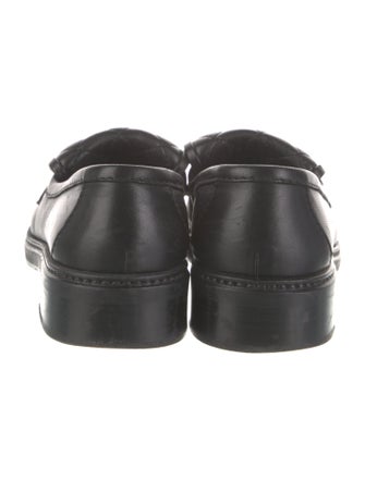 Chanel Interlocking CC Logo Leather Loafers