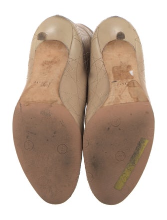 Christian Dior Cannage Pattern Leather Slouch Boots