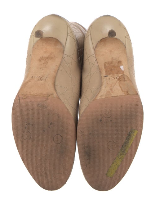 Christian Dior Cannage Pattern Leather Slouch Boots