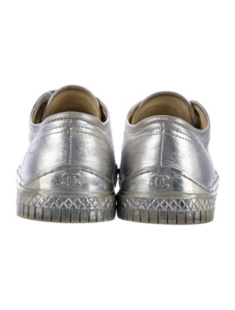 Chanel Interlocking CC Logo Leather Sneakers