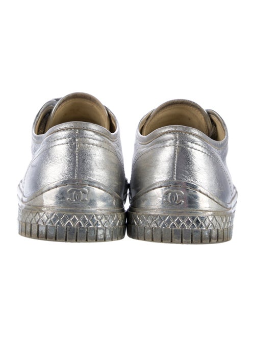 Chanel Interlocking CC Logo Leather Sneakers