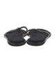 Chanel Interlocking CC Logo Leather Slides