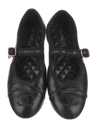 Chanel 2024 Interlocking CC Logo Mary Jane Flats