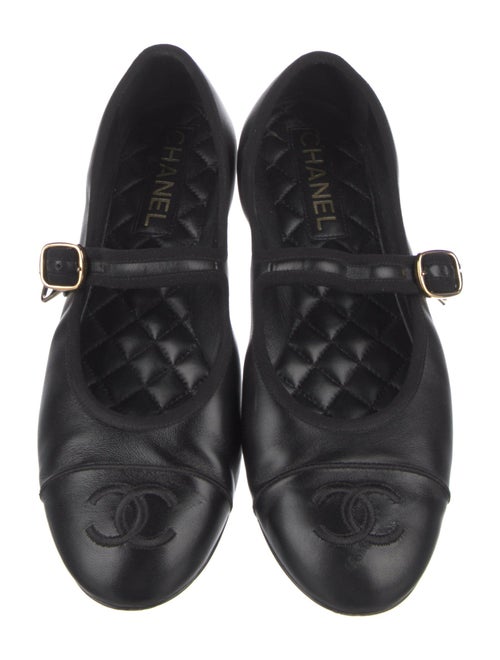 Chanel 2024 Interlocking CC Logo Mary Jane Flats