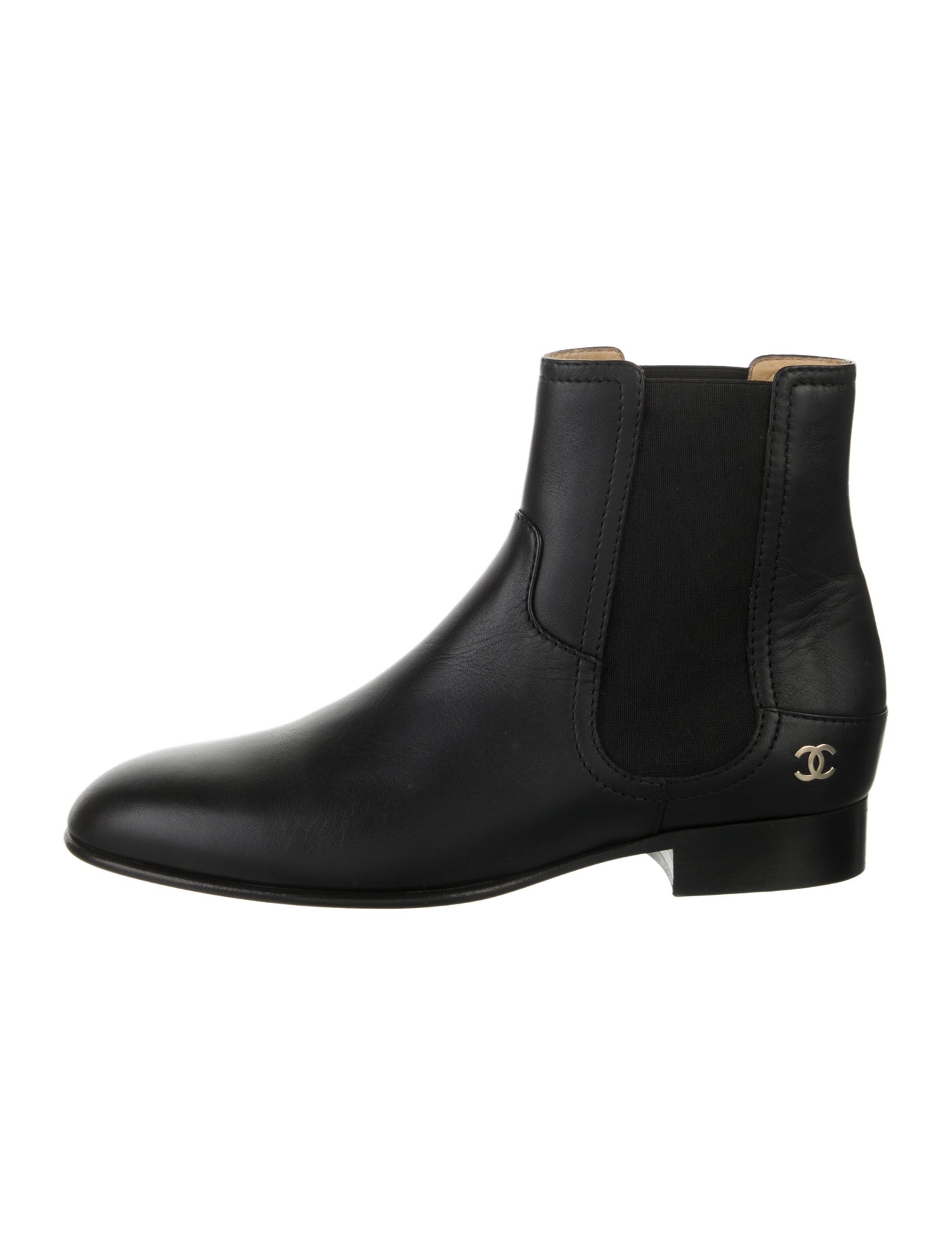 Chanel 2016 Interlocking CC Logo Chelsea Boots w/ Tags