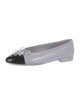 Chanel Interlocking CC Logo Leather Ballet Flats