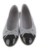 Chanel Interlocking CC Logo Leather Ballet Flats
