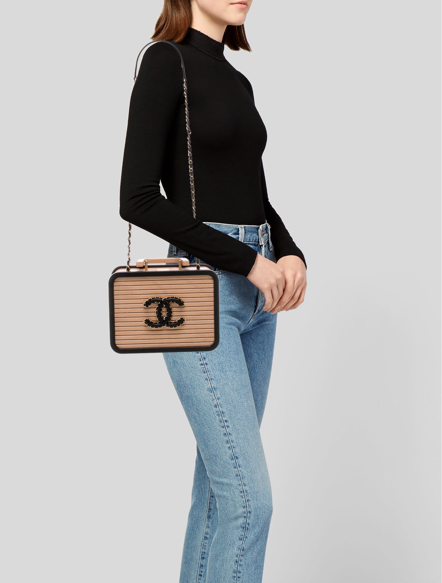 Chanel Small Beech Wood Vanity Case