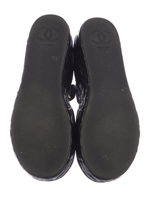 Chanel Interlocking CC Logo Leather Sandals