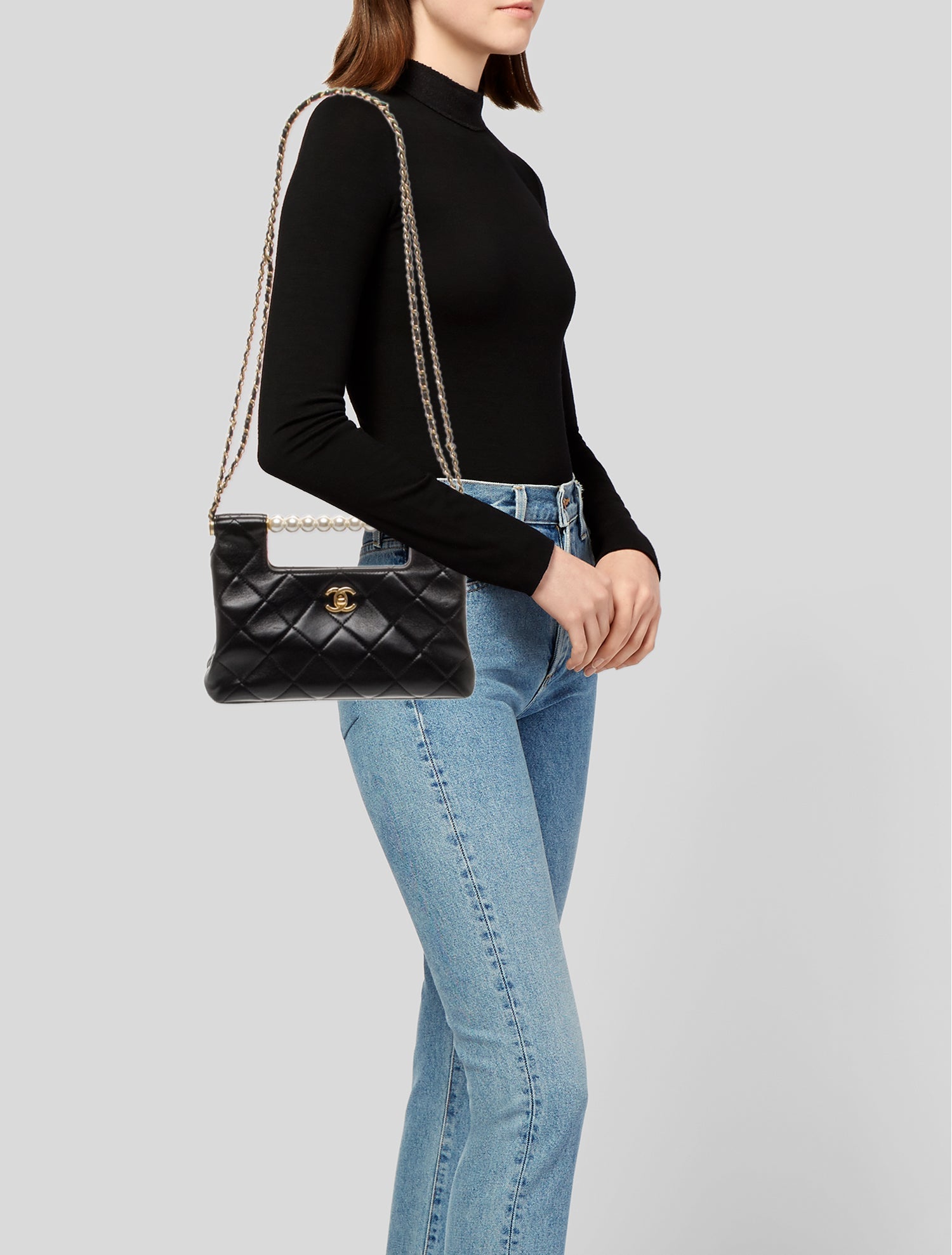 Chanel Pearl Handle Shopper