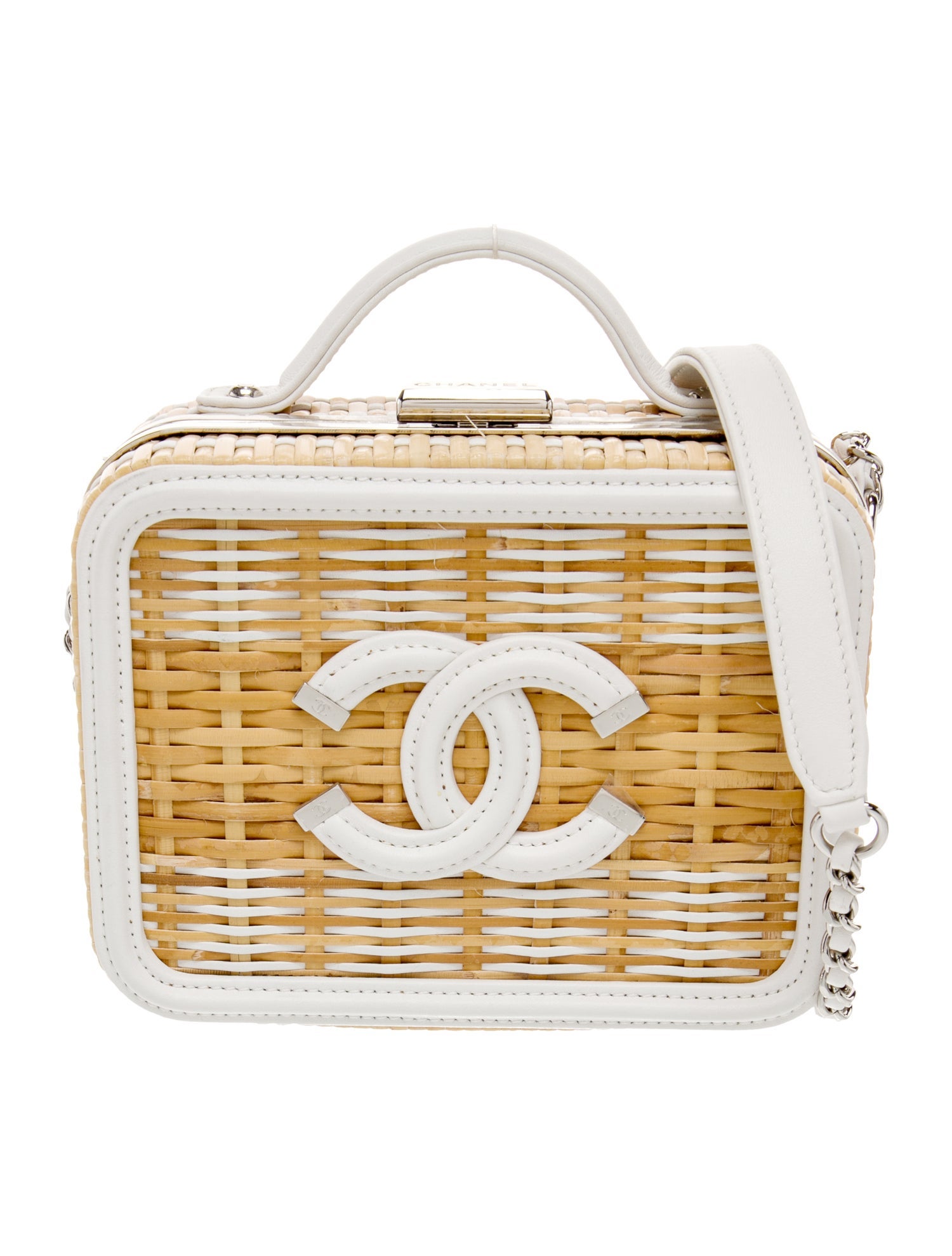 Chanel Small Rattan Filigree Vanity Case