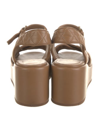 Chanel Interlocking CC Logo Leather Sandals