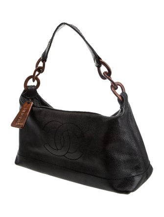 Chanel CC Wood Chain Hobo