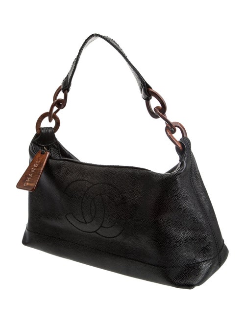 Chanel CC Wood Chain Hobo