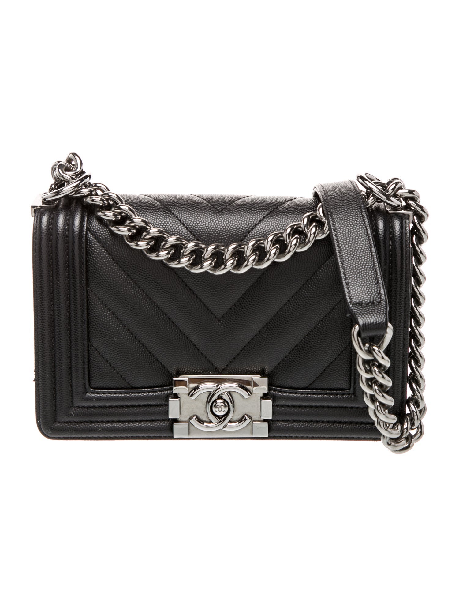 Chanel Small Chevron Boy Bag