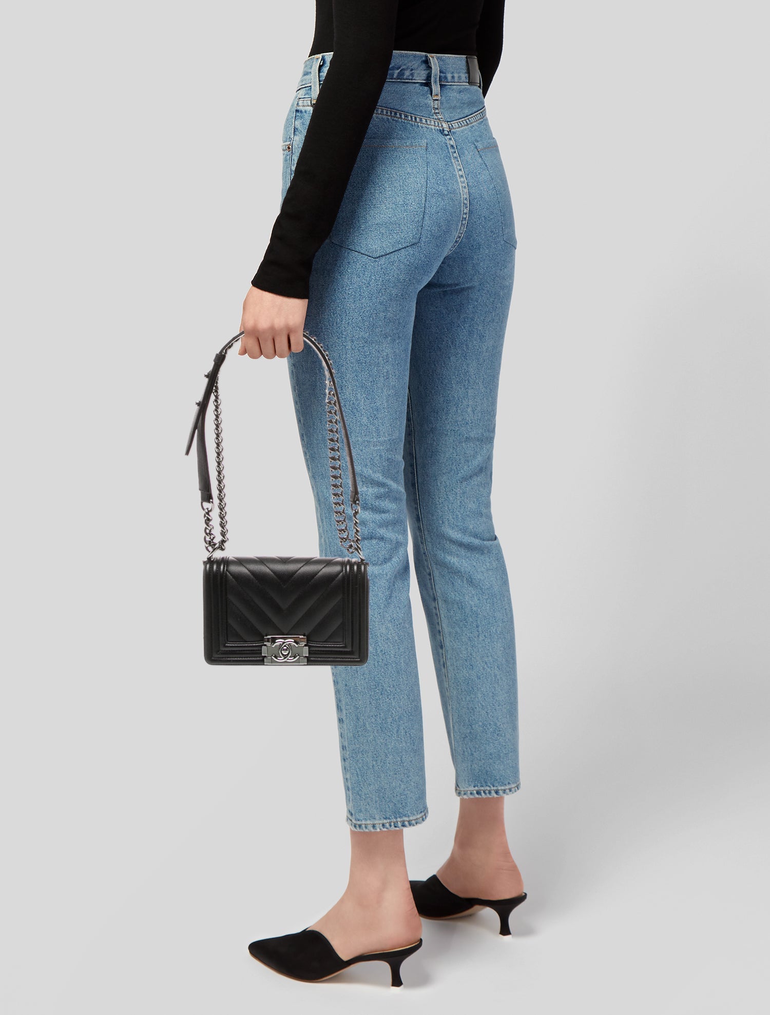 Chanel Small Chevron Boy Bag