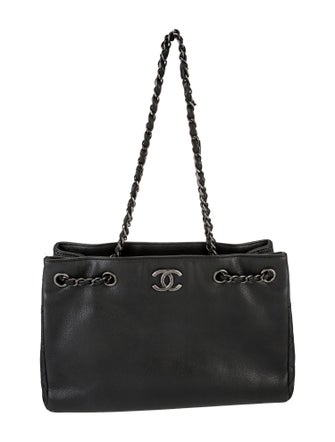 Chanel Medium Woven Chain Tote