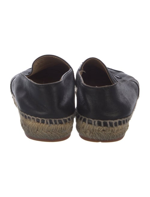 Chanel Interlocking CC Logo Leather Espadrilles