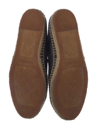 Chanel Interlocking CC Logo Leather Espadrilles