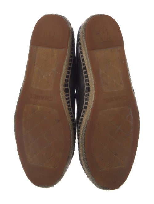 Chanel Interlocking CC Logo Leather Espadrilles