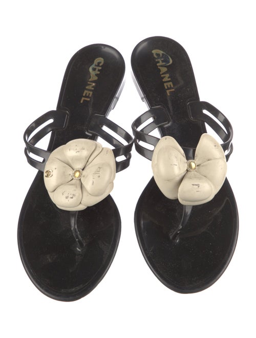 Chanel 2014 Interlocking CC Logo Flip Flops