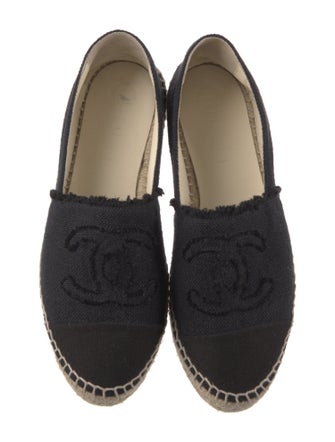 Chanel Interlocking CC Logo Canvas Espadrilles