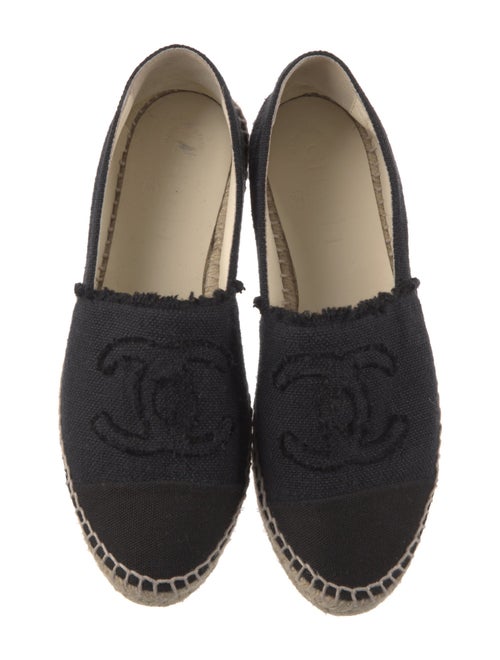 Chanel Interlocking CC Logo Canvas Espadrilles