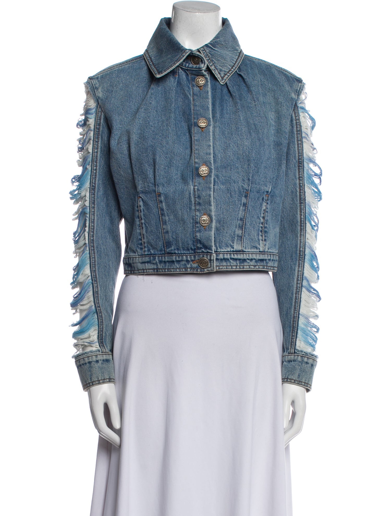 Chanel 2019 Printed Denim Jacket