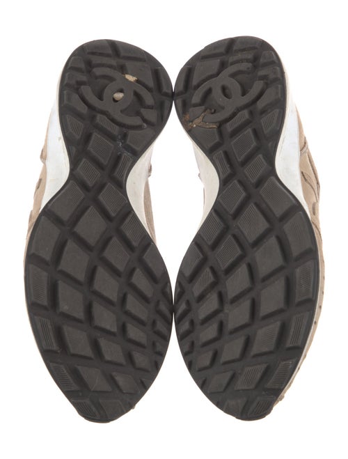 Chanel Interlocking CC Logo Suede Sneakers