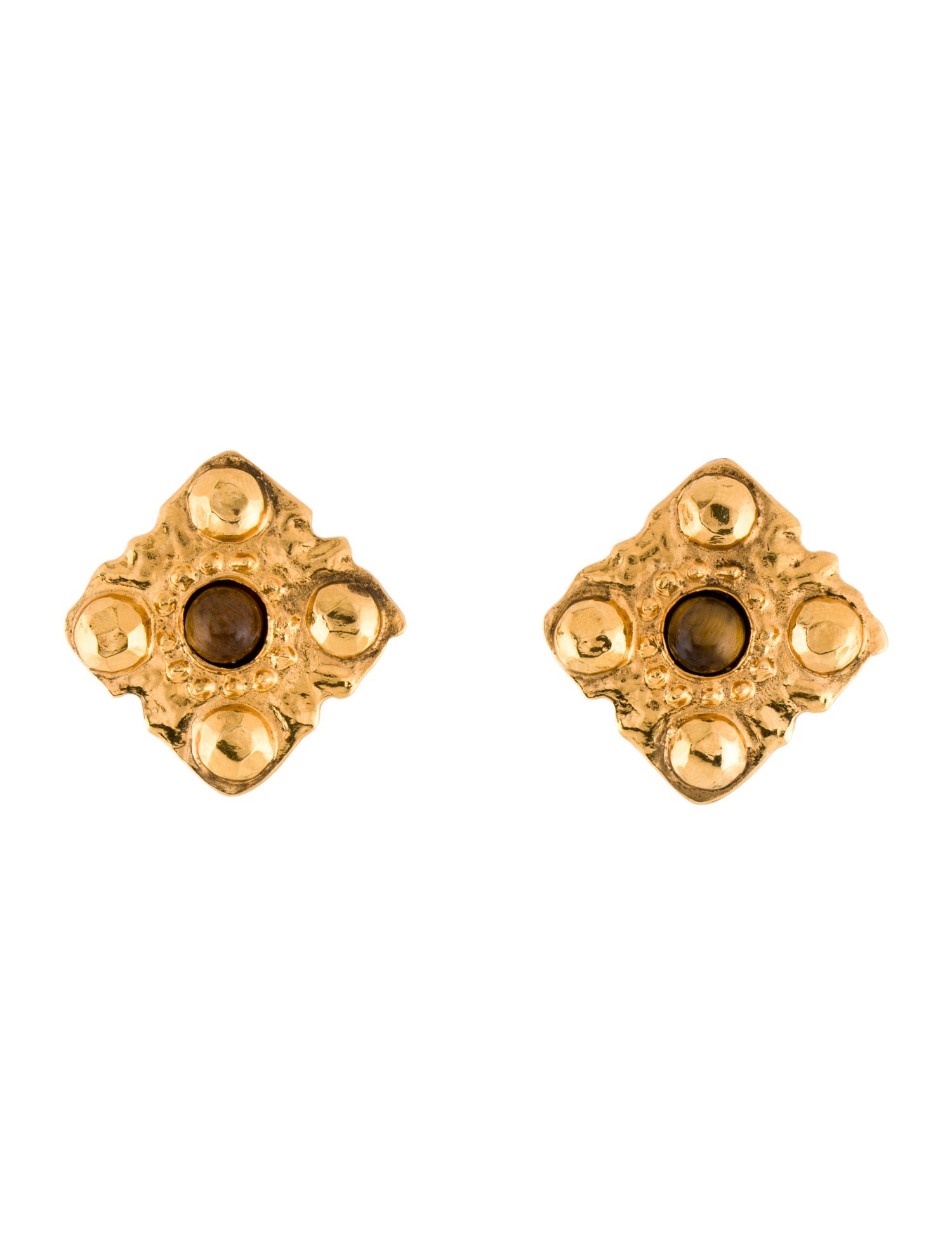 Chanel Vintage Stone Clip-On Earrings