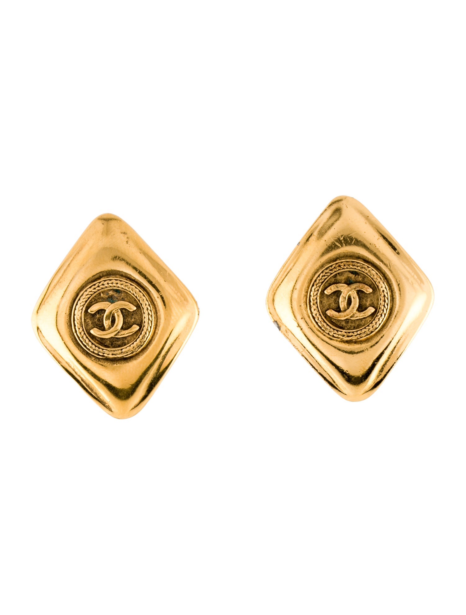 Chanel Vintage CC Clip-On Earrings