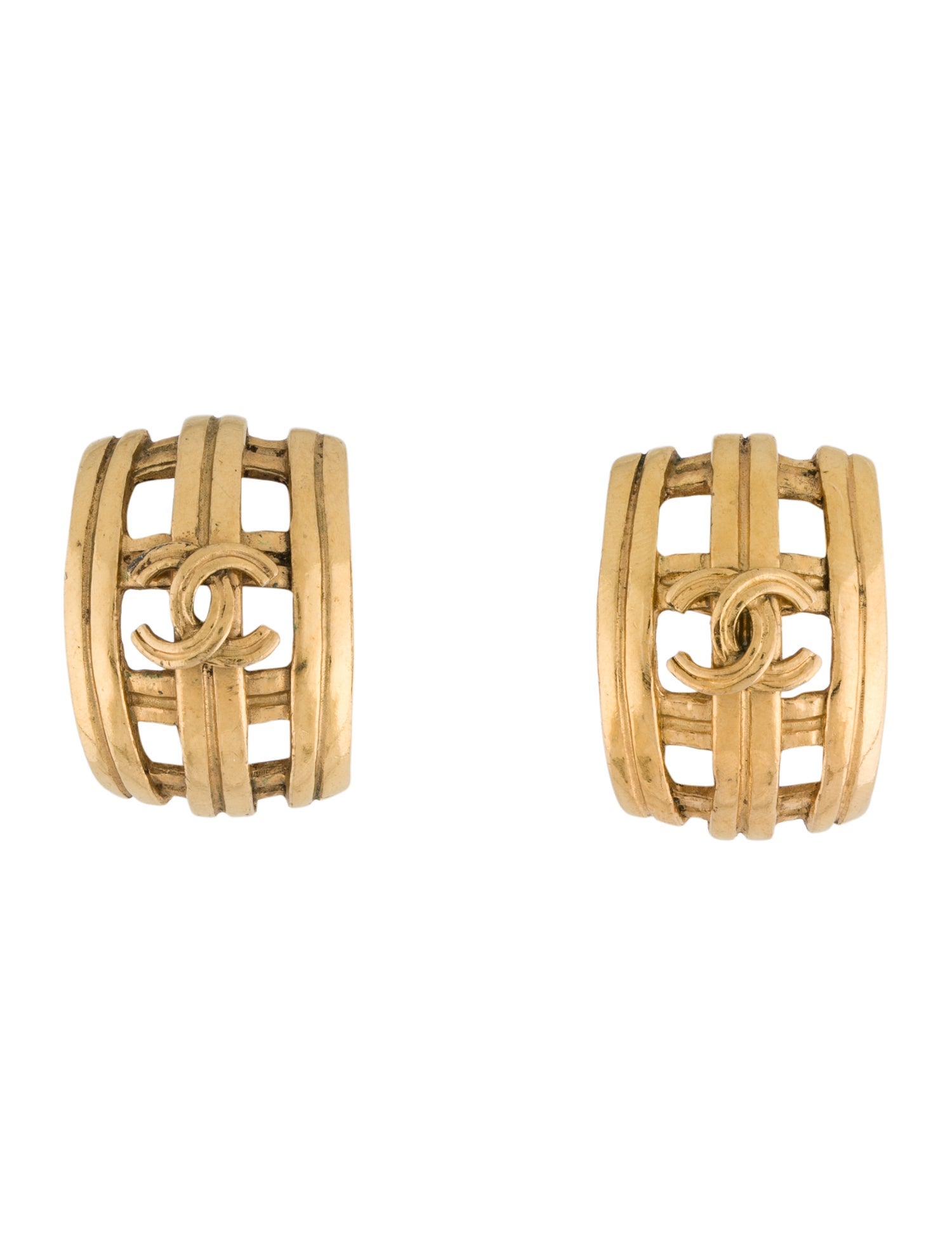 Chanel Vintage CC Clip-On Earrings
