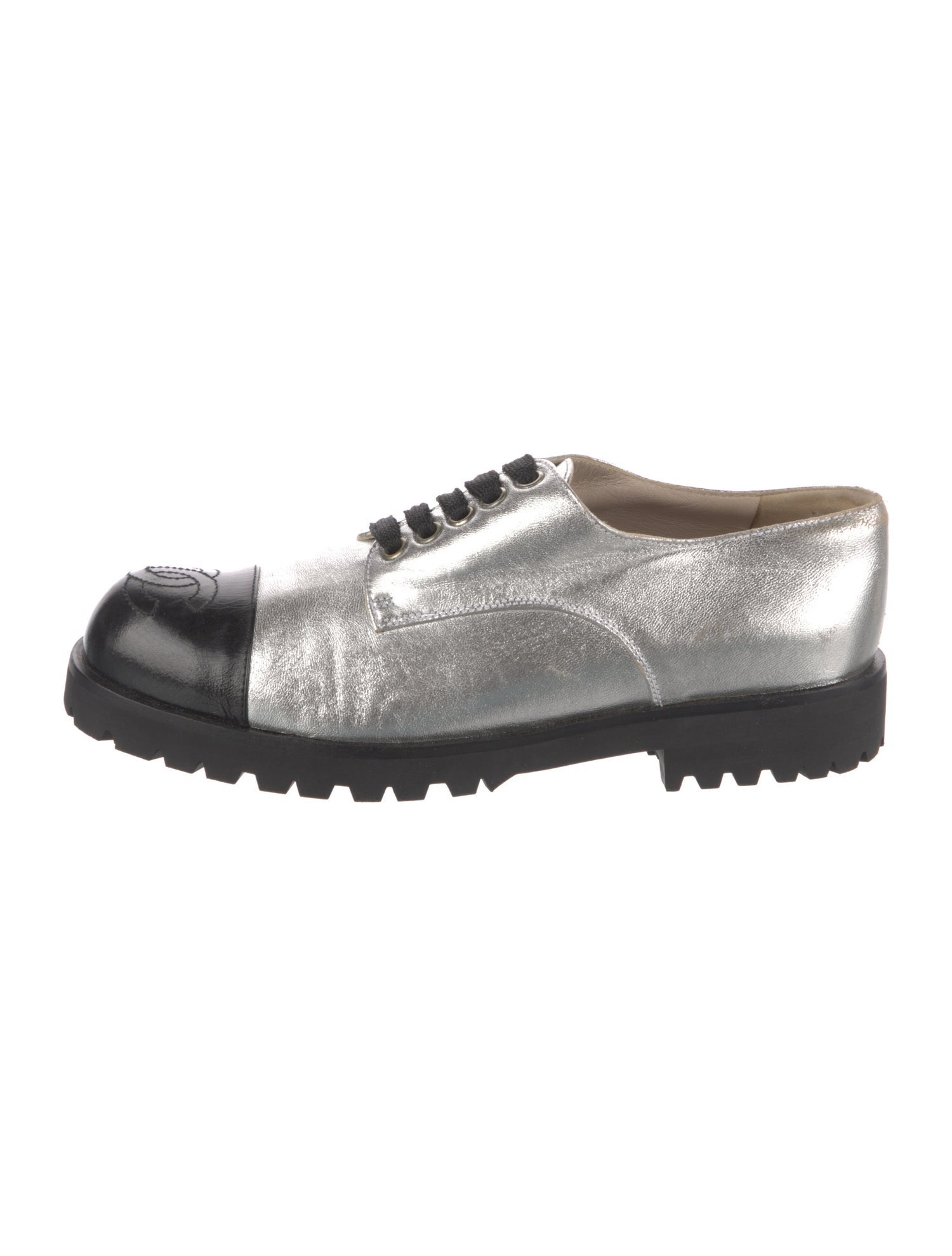 Chanel Vintage Interlocking CC Logo Oxfords