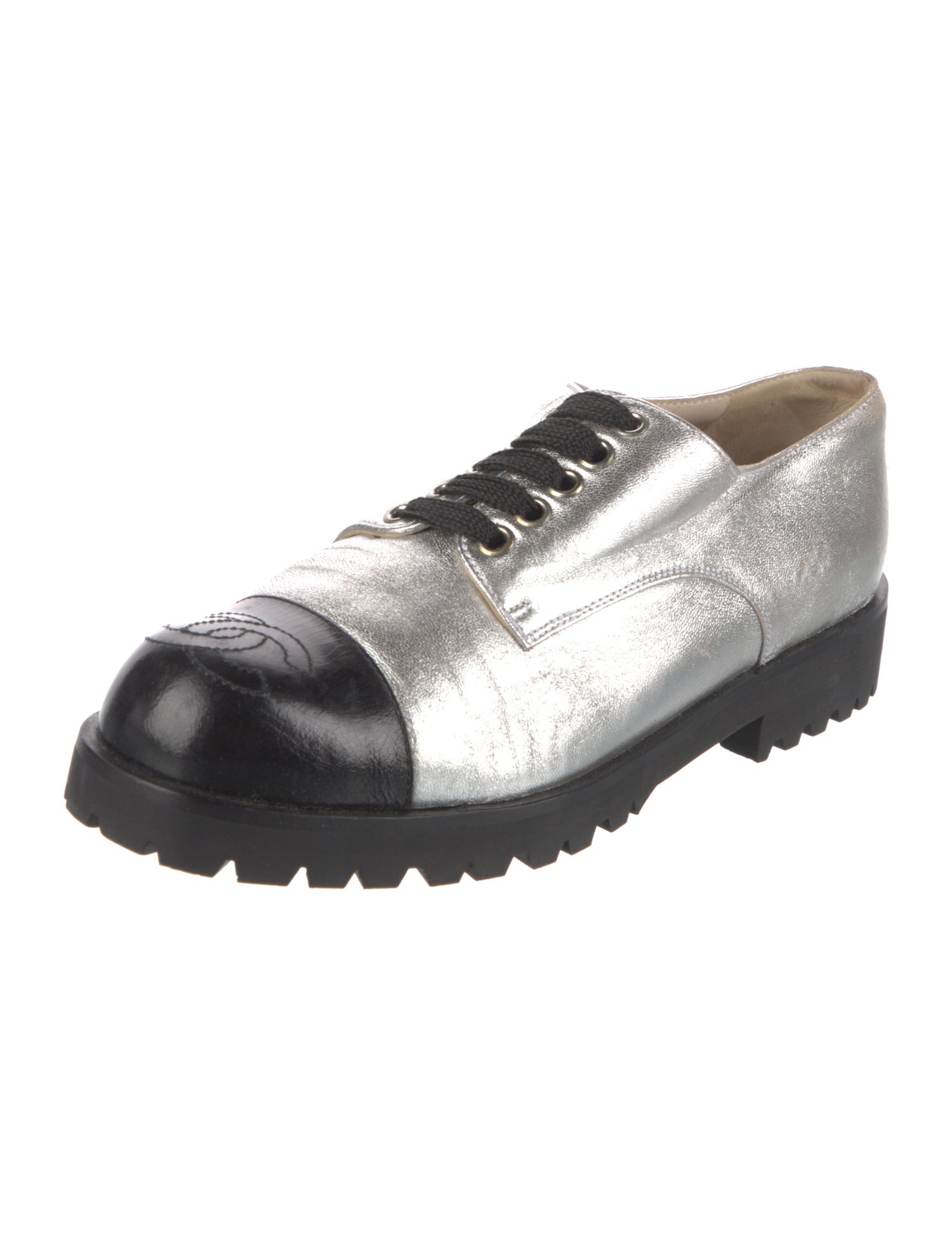 Chanel Vintage Interlocking CC Logo Oxfords