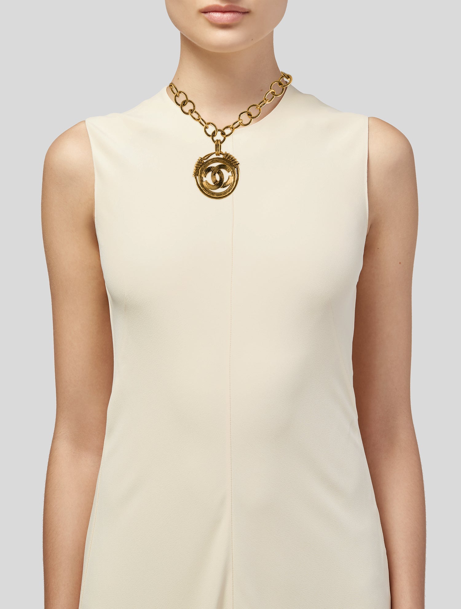 Chanel Vintage CC Pendant Necklace